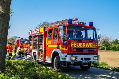Remseck: Hitze macht auch dem Muell zu schaffen! - Abfaelle in LKW gehen in Flammen auf